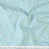 Tecido Tricoline Estampa Folhas Miúdas Bege Fundo Azul  Larg 1,47mt 100% algodão Preço por Metro -120gr/m²  - 1
