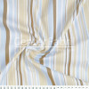 Tecido Tricoline Listrada Bge/Azul/Marrom Larg 1,47mt 100% algodão Preço por Metro -120gr/m²  - 1