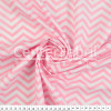 Tecido Tricoline estampa Chevron Rosa Fdo Branco Larg 147cm 100% Algodão 120gr/m2 Preço por Metro - 1
