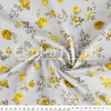 Tecido Tricoline estampa Floral Pequeno Amarelo Fdo Gelo Larg 147cm 100% Algodão 120gr/m2 Preço por Metro - 1