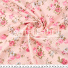 Tecido Tricoline estampa Floral Pequeno Rosa Fdo Rosa Larg 147cm 100% Algodão 120gr/m2 Preço por Metro - 1