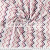 Tecido Tricoline estampa Chevron marinho/vermelho/bege fdo bco  Larg 147cm 100% Algodão 120gr/m2 Preço por Metro - 1