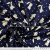 Tecido Tricoline estampa Raposa Fdo Marinho Larg 147cm 100% Algodão 120gr/m2 Preço por Metro - 1