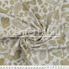 Tecido Tricoline Misto Estampado Cashemir Dourado Fdo Branco Larg150cm 66%Poliester 34%Algodão 112gr/m2 - 1
