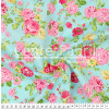 Tecido Tricoline estampa Floral Rosa Fdo Vde Claro Larg 1,47mt 100%algodão Preço por Metro -120gr/m2 - 1