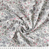 Tecido Tricoline estampa Floral Vde Claro e Lilás Fdo Cru larg147cm 100% algodão - 1