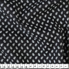 Tecido Tricoline Premium Estampa Gravataria Fundo Cashmere Preto Larg 1,47mt 100% algodão - 90gr/m² - 1