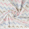 Tecido Tricoline Estampa Chevron Grande Bge/Azul/Rosa Fdo Bco Largura 150cm 100%Algodão Conserv 1-I/2-2/3-2/4-1/5-2/6-1 - 1