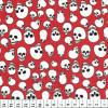 Tecido Bandana Caveira Caveirusca Branca e Fundo Vermelho 100% Algodão promoção de R$ 26,90 por - 1