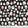 Tecido Bandana Caveira Caveirusca Branca e Fundo PretoLarg147cm 100% Algodão promoção de R$ 26,90 por - 1