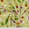 Tecido Tricoline Est Coleção Andina -Lhamas Fdo Amarelo Largura 150cm 100%Algodão 115gr/m² Conserv1-J/2-2/3-2/ - 1