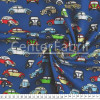 Tecido Tricoline Estampado Coleção Fusca Fdo Azul Largura 150cm 100%Algodão  - 1