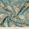Tecido Tricoline Estampa Composê Bouquet Rosa Bge Fdo Vde Larg.150cm 100%Algodão. Conserv1-I/2-2/3-2/5-3/6-2 - 1