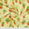 Tecido Tricoline Est Coleção Cactos Flowrs - Cactos Fdo Amarelo Larg.150cm 100%Algodão 115gr/m² Conserv1-J/2-2/3-2/ - 1