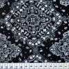 Tecido Tricoline Estampada Bandana Preta Larg.150cm 100%Algodão 115gr/m²  - 1