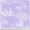 Tecido Toile de Jouy Branco e Fundo Lilás Larg150cm 100%algodão PRECO POR METRO - 1