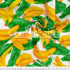 Tecido Tricoline Estampado Tropical Fruits Bananas c/Folhas Larg.150cm 100%Algodão. Conserv1-I/2-2/3-2/5-3/6-2 - 1
