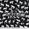 Tricoline estampa Cavalos Branco Fundo Preto Larg 148cm 100% algodão. Conserv1-I/2-2/3-2/5-3/6-2 - 1