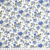 Tecido Tricoline Estampado Floral Medio Azul Larg.150cm 100%Algodão - 130gr/m² - 2