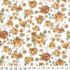 Tecido Tricoline Estampado Floral Medio Bege Larg.150cm 100%Algodão - 130gr/m² - 1