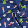 Tricoline Estampado Coleção Piv-Cat  Dragão Fdo Marinho Larg.150cm 100%Algodão. Conserv1-I/2-2/3-2/5-3/6-2 - 1