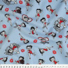 Tricoline Estampado Coleção Betty-Boop Beijo Fdo Azul Larg.150cm 100%Algodão - 1