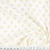 Tecido Tricoline Estampado Coleção Majestade -Flor de Lis Bege Fundo Branco- Larg150cm 100%Algodão. Conserv1-I/2-2/3-2/5-3/6-2 - 1