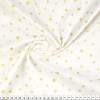 Tecido Tricoline Estampado Coleção Coelhos -Estrelinha Maior Dourada Fundo Branco- Larg150cm 100%Algodão. Conserv1-I/2-2/3-2/5-3/6-2 - 2