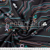 Tricoline Estampado Coleção Playstation -Circuit Fundo Preto  Larg.147cm 100%Algodão - 1