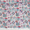 Tecido Tricoline Estampada Renata Blanco Objetos Teen Larg. 1,50m 100%Algodão - 1