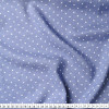 Tecido Viscose Denim Leve Estampa Bolinha Bco Fdo Azul Larg.145cm 100%Viscose 90gr/m2 - 1