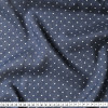 Tecido Viscose Denim Leve Estampa Bolinha Bco Fdo Marinho Larg.145cm 100%Viscose 90gr/m2 - 1