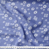 Tecido Viscose Denim Leve Estampa Flores Bcas Fdo Azul Larg.145cm 100%Viscose 90gr/m2 - 1