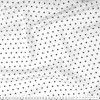 Tecido Viscose Flamê Estampa Bolinha Preta e Fundo Branco Larg.140cm 100%Viscose 136gr/m2  des09cor100 - 1