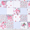 Tecido de Lençol 150 Fios Estampa Floral Patch Fdo Bco Larg 250cm 100%ALGODÃO des1715 - 1