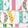 Tecido de Lençol 150 Fios Estamp Letras Love Larg 250cm 100%Algodão des1833 - 2