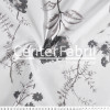 Tecido Percal 200 Fios Estampa Floral Cinza e Bege Fdo Bco Larg 250cm 100%Algodão des2451 - 1
