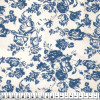 Tecido Brim Mali c/Elastano Estamp Floral Indigo Larg 160cm 99%Algodão1%Elastano 337,7 gr/m2 - 1