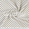 Tecido Linho Leve Estampado Bola Preta Fdo Cru Largura 140cm 70%Viscose 30%Linho 187gr/m2 - 1