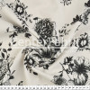 Tecido Linho Leve Estampado Floral Preto Fdo Cru Largura 140cm 70%Viscose 30%Linho 187gr/m2 - 1