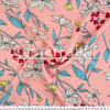 Tecido Rústico Estampado Floral Fdo Rosa Largura 147cm 100%Poliester 168gr/m2 - 1