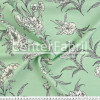 Tecido Rústico Estampado Floral Fdo Verde  Largura 147cm 100%Poliester 168gr/m2 - 1