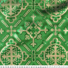 Tecido Jacquard c/Fio Metal  p/ Casula e Paramentos Verde Larg 147cm 88%Poliester 12%Outras Fibras - 1