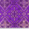 Tecido Jacquard c/Fio Metal  p/ Casula e Paramentos Roxo Larg 147cm 88%Poliester 12%Outras Fibras - 1