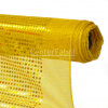 Tecido Paetê Laminado Dourado e fundo Amarelo 100% poliester Larg.100cm- Conserv 1-P/2-2/3-2/5-4/6-8 - 2
