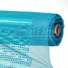 Tecido Paetê Laminado Turquesa e fundo Turquesa 100% poliester Larg.100cm - Conserv 1-P/2-2/3-2/5-4/6-8 - 1