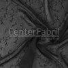 Tecido Chiffon Bordado Preto Largura 150cm 100%Poliester  - 1