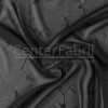 Tecido Chiffon Bordado Preto Largura 150cm 100%Poliester  - 1
