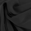 Tecido Chiffon Acetinado Preto Larg 145cm 100%Poliester - 1