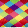 Tecido Cetim Estampado Losango Colorido 46 Larg. 1,47mt 100% Poliester 78gr/m2 - 1